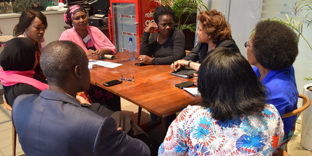 Group discussions at the FAWE Strategic Plan 2019-2023 Validation Workshop