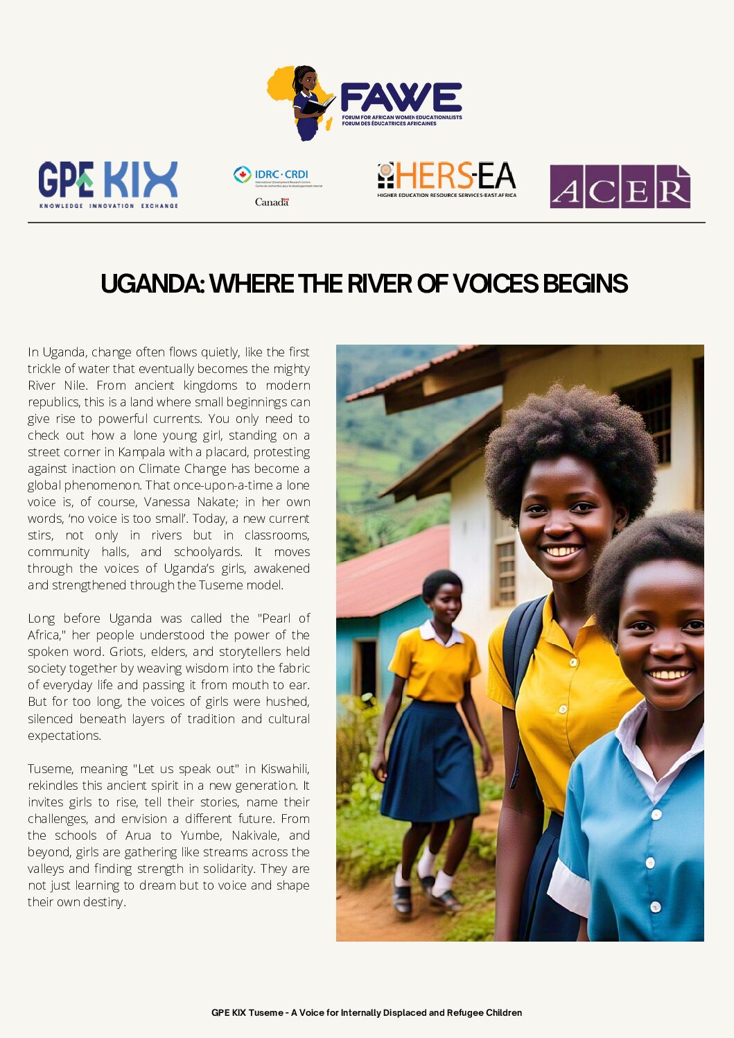 Feature Story - Uganda Where the River of Voices Begins